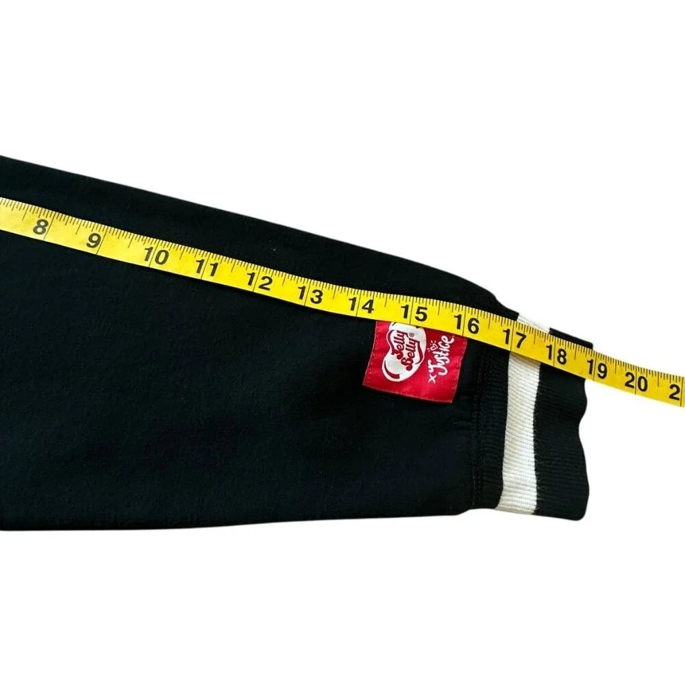 Jelly Belly Kids Black Hoodie with Candy Heart Graphic‎ Print Y2K Kidcore Retro